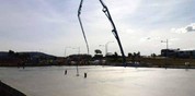 concrete slab with crane work 